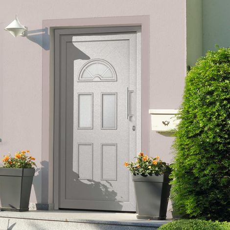 Porte d'entrée blanche 88x208 cm (1/5)