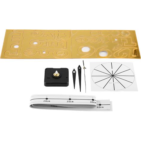 Horloge Murale 3d Sans Cadre - Silencieuse Acrylique Dorée Pour Salon Bureau Diy - Ensemble Complet (1/5)