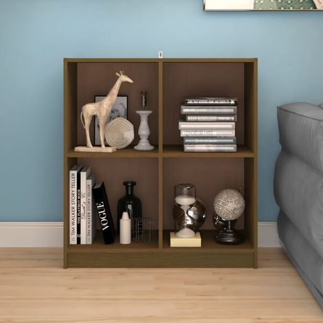 Buffet de Cuisine en Bois Massif Pin, Couleur Miel Brun, 70x33x76 cm, Meuble de Rangement avec Portes et Étagères pour Salle à Mangeur et Salon (1/5)