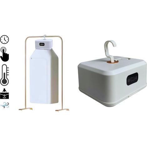 Asciugatrice Box Asciuga Biancheria Elettrico 600 W Con Timer Regolabile Portatile Pieghevole con Gancio Tipo Gruccia da Viaggio, Camper e Lavanderia Compatta (1/4)