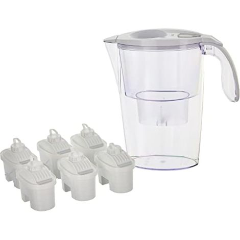 Laica J99601 Stream Line Caraffa Filtrante 2,3 L con 6 Filtri Bi-Flux Mineral Balance indicatore sostituzione colore Bianco