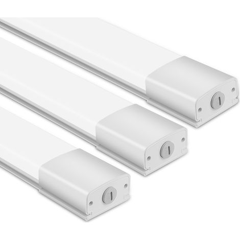 Oraymin – Pack de 3 Réglette IP65 LED 60cm 3500LM - Tube LED Étanche 30W Design Plat - Lampe de Cave et Garage - Réglette LED Étanche 4000K Installation Facile