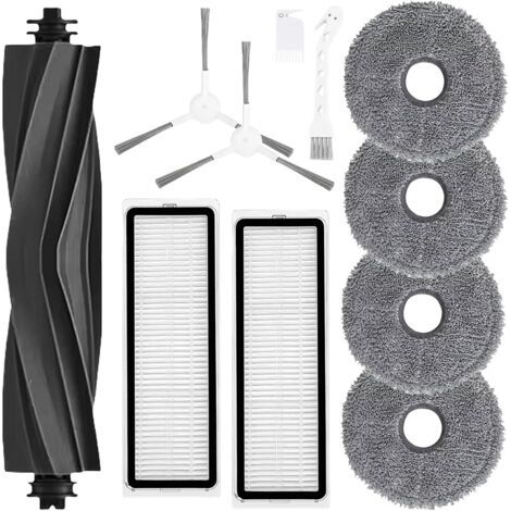 Kit d'Accessoires de Rechange Compatible Avec Dreame Bot L10 Prime/Pro - Aspirateur Robot, Brosse en Caoutchouc, Filtre HEPA, Brosse Latérale, Chiffon (1/4)