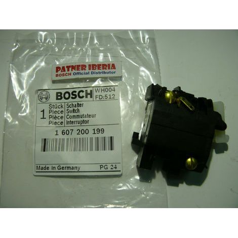 Repuesto original BOSCH 1607200199 Interruptor para amoladoras GGS 28 C/28 CE/28 LC/28 LCE GGS 8 CE