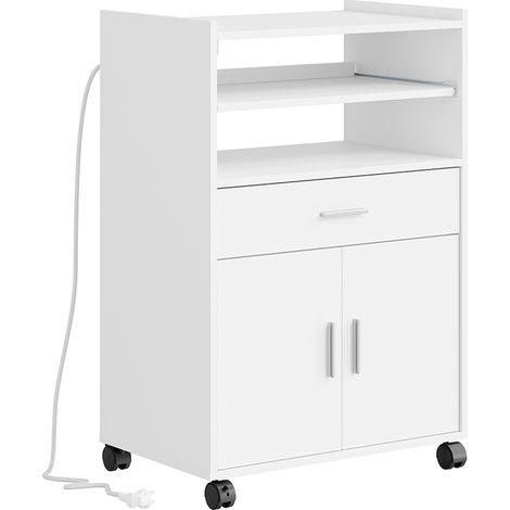 SoBuy Carrello da cucina con 1 cassetto Bianco 61x40x92cm Moderno FSB09-E-W (1/5)