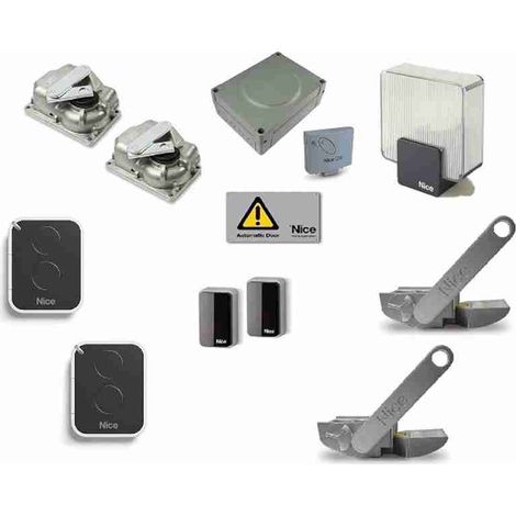Nice MFAB3024BDKCE - Kit bidireccional para l'automatización de cancelas batientes con ante hasta a 3 m, 24 Vdc, a montaje interrato