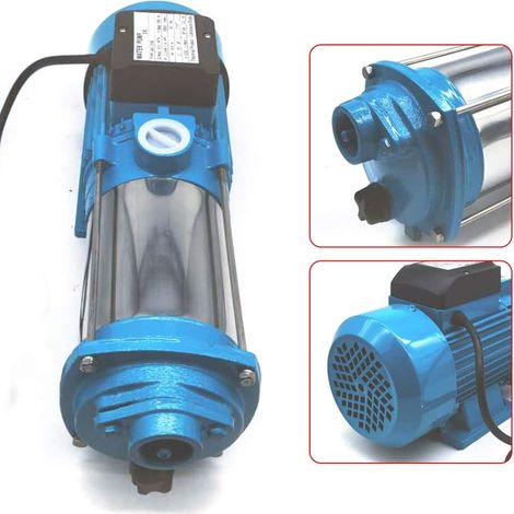 Bomba centrífuga de 2500 W, para el hogar, el agua del grifo, el jardín, control de la bomba de agua, 5 niveles, altura de extracción: 110 m