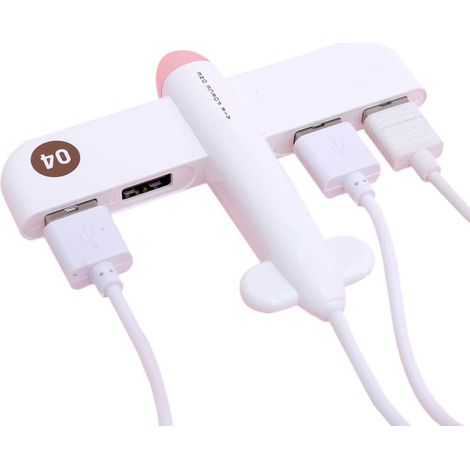 Hub USB - 4 Ports - Câble D'Extension 1 M - Pour Ordinateur De Bureau Et Portable - 1 Pièce (1/5)