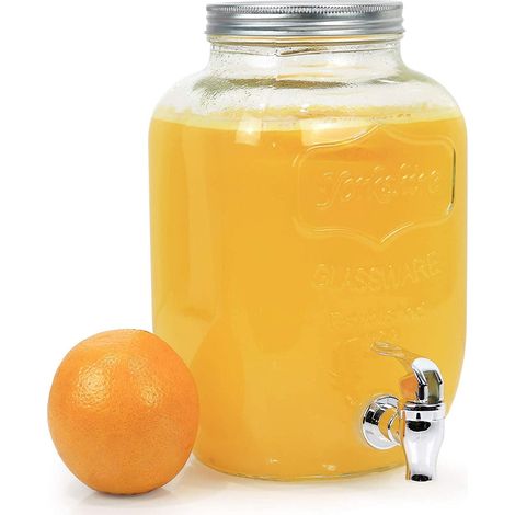 Caraffa in vetro porta bevande con rubinetto da 4 lt (1/4)