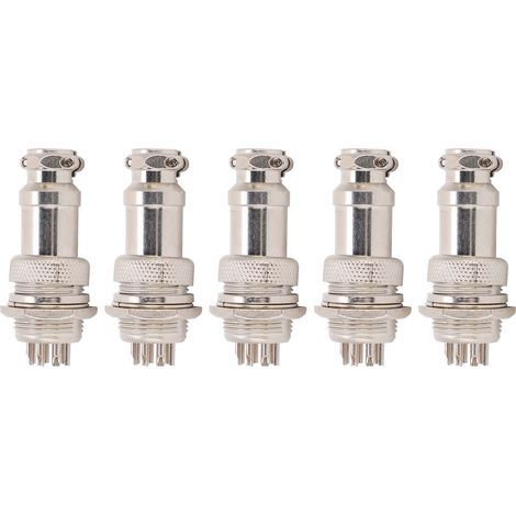 5 pièces Connecteur GX16 16mm 9 broches Mâle Femelle Fiche Aviation Métal 450V Panneau Châssis (1/5)