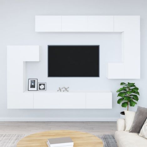 TV-Wandschrank Weiß Holzwerkstoff (1/5)