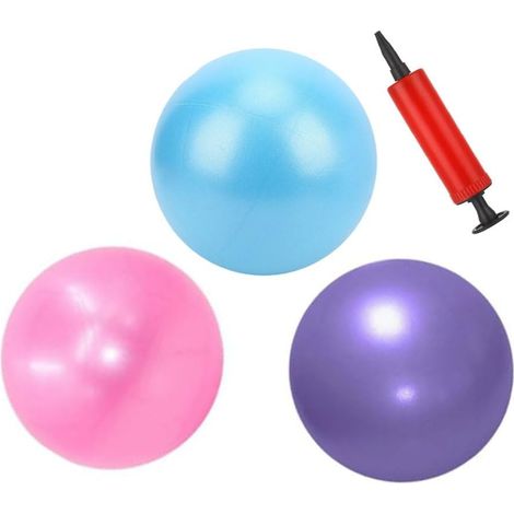 Exercise Balls, 3 Pack 25 cm Extra Thick Heavy Duty Exercise Balls Non-Slip Lightweight Exercise Balls for Yoga, Home, Office (1/4)