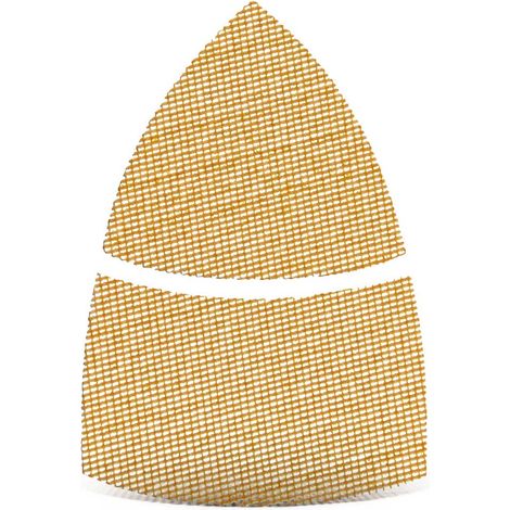 MENZER Ultranet Grilles abrasives auto-agrippantes, 93 / 62 x 102 mm, p. Ponceuses delta, Corindon supérieur blanc (Lot de 25) G150 (1/5)