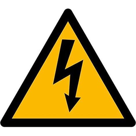 Panneau danger électrique- Adhésif vinyle (1/2)