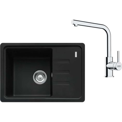 Franke Set - Set per cucina G266MČ, lavello in fragranite BSG 611-62 e miscelatore FS 3230.031, nero opaco/cromo 114.0700.748