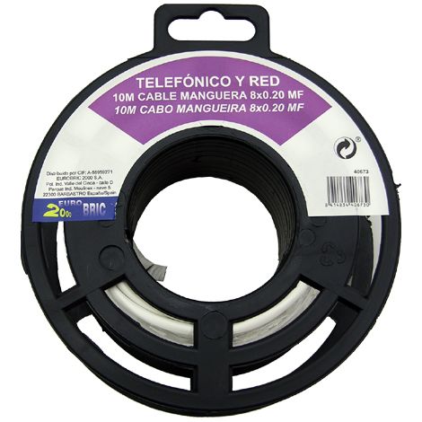 5m cable manguera plana H03VVH2-F  2x0,75mm² blanco