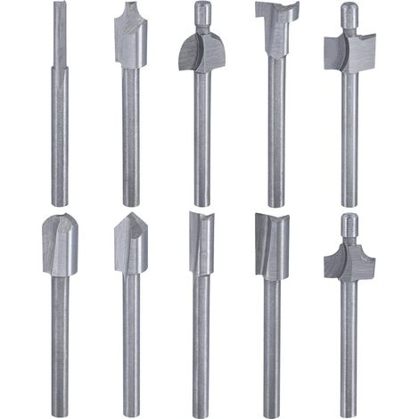 Juego de brocas HSS para fresadora, fresas rotativas de 3 mm (1/8") para carpintería, grabado, bricolaje, carpintería, accesorios Dremel, herramientas
