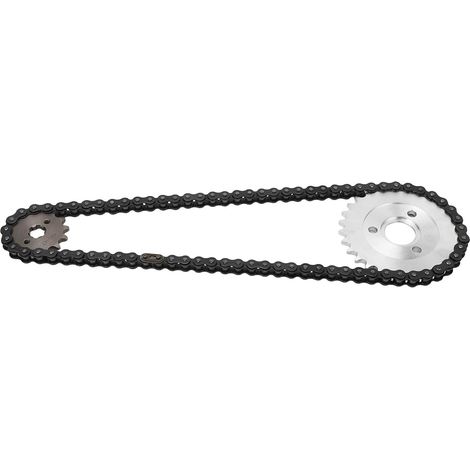 Chaîne 420/78 maillons, pignon arrière 3 trous 29T/120 mm, kit chaîne et pignon 14T adapté aux motos Monkey Z50A, Z50, Z50R et Z50J. (1/5)