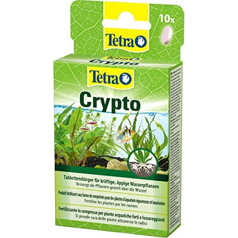 Tetra Crypto Compresse di fertilizzante (per una crescita rigogliosa e sana delle radici delle piante acquatiche in acquario), 10 compresse
