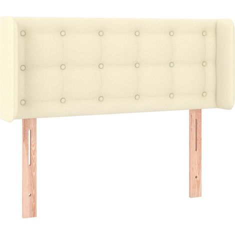 Maison Exclusive - Kopfteil mit Ohren Creme 103x16x78/88 cm Kunst (1/5)