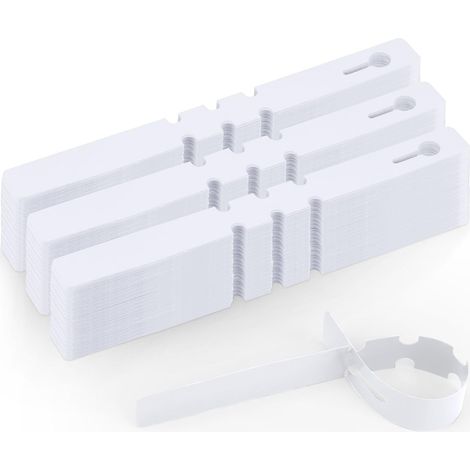 300 etichette per piante da frutto, 2 x 21 cm, da appendere, per orto, uso esterno, in plastica - bianche
