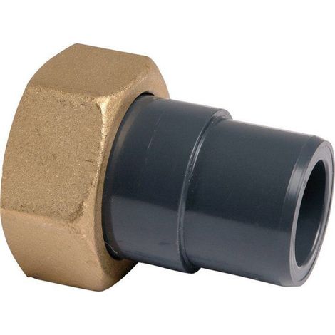 Raccord union PVC pression noir droit - F 1' - Mâle diamètre 25 mm - Girpi (1/2)