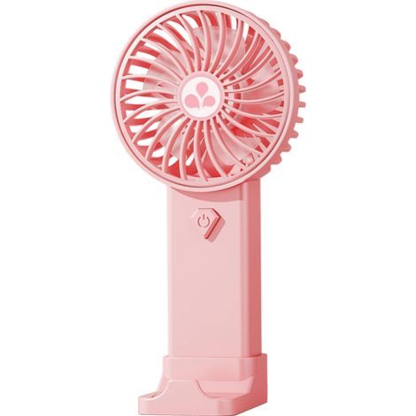 1 tragbarer, per USB aufladbarer Ventilator – rosa (1/5)