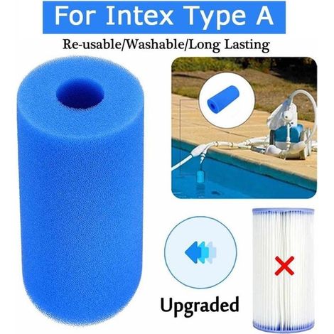 Éponge Filtrante Lavable et Réutilisable pour Piscine - Cylindre Concentrique (Dimensions: 20x10x4cm) (1/4)