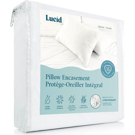 Protège-Matelas – Protège entièrement Le Matelas pour Une Protection imperméable, Anti-allergènes, Anti-punaises de lit, Standard Pillow Protector Set (2) (1/5)