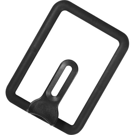 Schwarzer, rechteckiger Glasdeckel für einen 15 x 18 cm großen Topf, dickwandig, freistehend, sichtbar, mit Silikonrand (1/5)