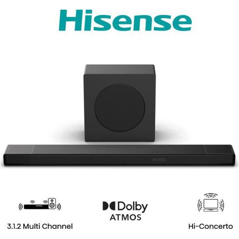 Hisense AX3120Q altoparlante soundbar Nero 3.1.2 canali 440 W