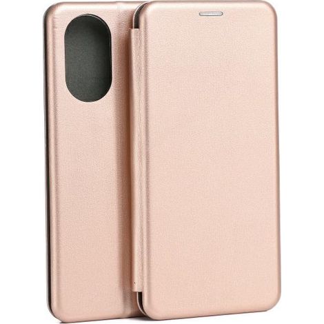 Funda magnética Beline Book para Realme 12 Lite, color oro rosa.