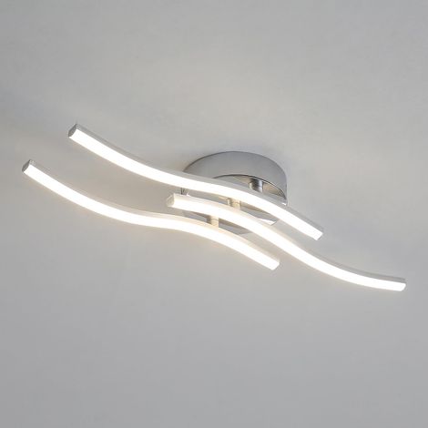 Plafonnier LED Moderne, Argenté Elégant Luminaire Plafonnier LED (1/5)