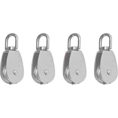 Lot de 4 poulies pivotantes M15 en acier inoxydable pour levage de poulie à une seule roue (1/3)