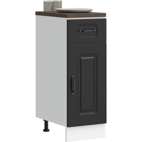 Küchenunterschrank Kalmar Schwarz Holzwerkstoff