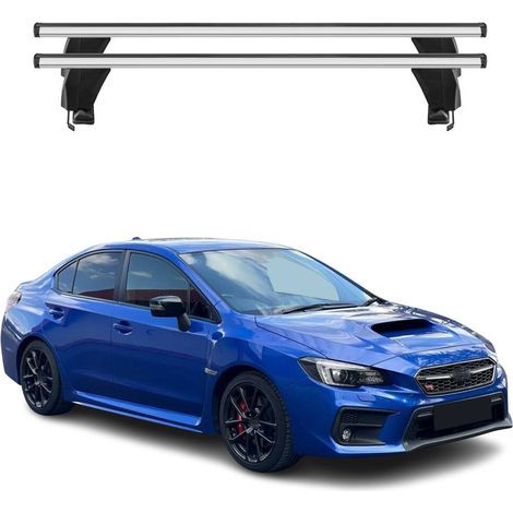 OMAC Dachträger Querträger Alu für Subaru WRX STI 2017-2021 – Abschließbar – T-Nut – City-Crash-getestet – Max. 50 kg Silber (1/5)