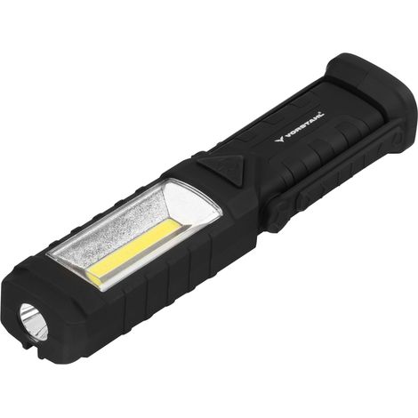 Linterna LED COB multifuncional para taller/trabajo (3 pilas AAA) de acero inoxidable (1/5)