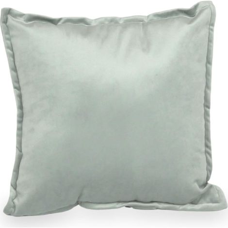 Petit coussin de canapé en velours gris (1/5)