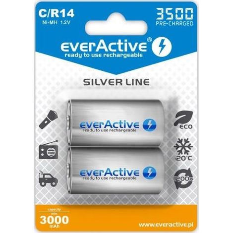 Everactive EVHRL14-3500 pila doméstica Batería recargable C Níquel-metal hidruro (NiMH) (1/2)