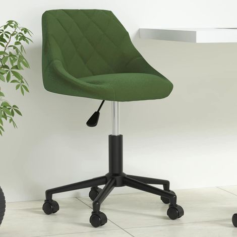 vidaXL Chaise pivotante de bureau Vert foncé Velours (1/5)