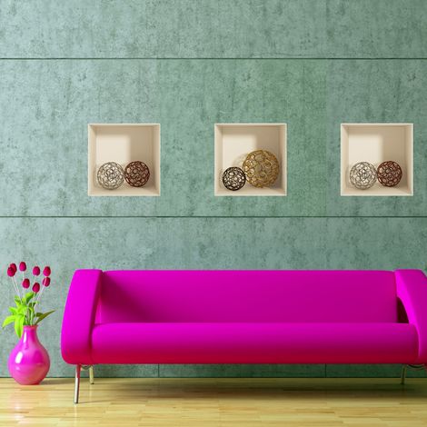 Sticker effet 3D spheres designs 1 30 x 90 cm (1/3)