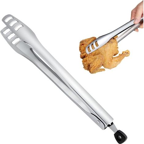 Pinzas para barbacoa,pinzas para servir de 31,8 cm,herramienta para asar de acero inoxidable,pinza multifuncional (1/5)