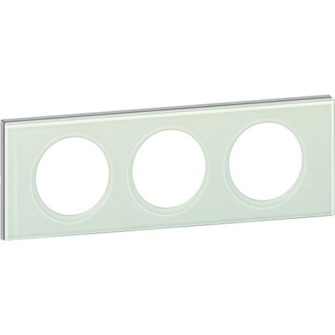 Legrand 069313 Placca in vetro caolino Legrand Céliane a 3 pulsanti