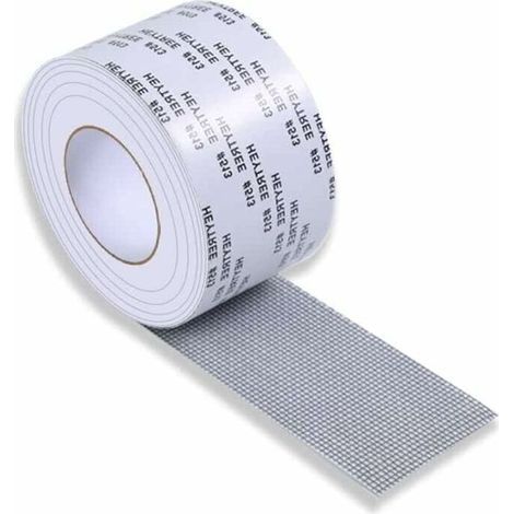 Klebeband zur Reparatur von Fiberglas-Fenstergittern, 50 mm x 2 m. Selbstklebendes Klebeband zur schnellen Reparatur von Rissen in Fenstern und Gittern. (1/5)