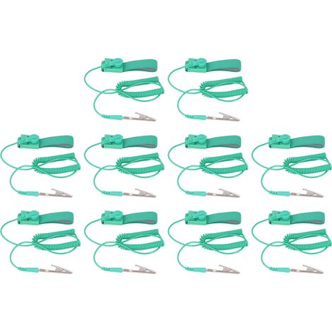 10er-Pack verstellbare antistatische PU-Armbänder mit 1-MΩ-Widerstand, langes Armband für Elektronikgeräte, ESD-Schutz, Erdungsarmband (1/5)