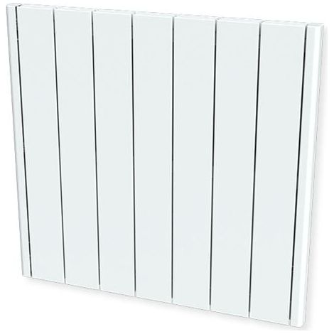 Radiateur à inertie CARRERA - 1500W - Pierre naturelle - Horizontal et plat - Blanc