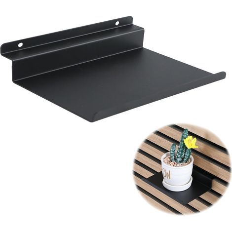 Akustikpaneelregal, 40 x 15 cm, Metall, schwebendes Regal, für Akustikpaneele, Lamellen (40 x 15 cm, Regal) (1/5)
