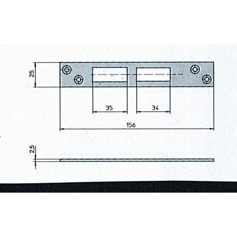 Contropiastra cisa art.06232.01 per serrature cisa art.57313-57318-57353-57358 - Salone (1/2)