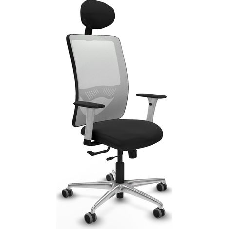 Silla de oficina piqueras y crespo Zulema blanco respaldo ajustable (1/2)