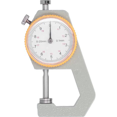 Thickness Gauge Tester Dial Flat Head Vegetable Tanned Leather DIY Measuring Tool0-20mm (1/5)